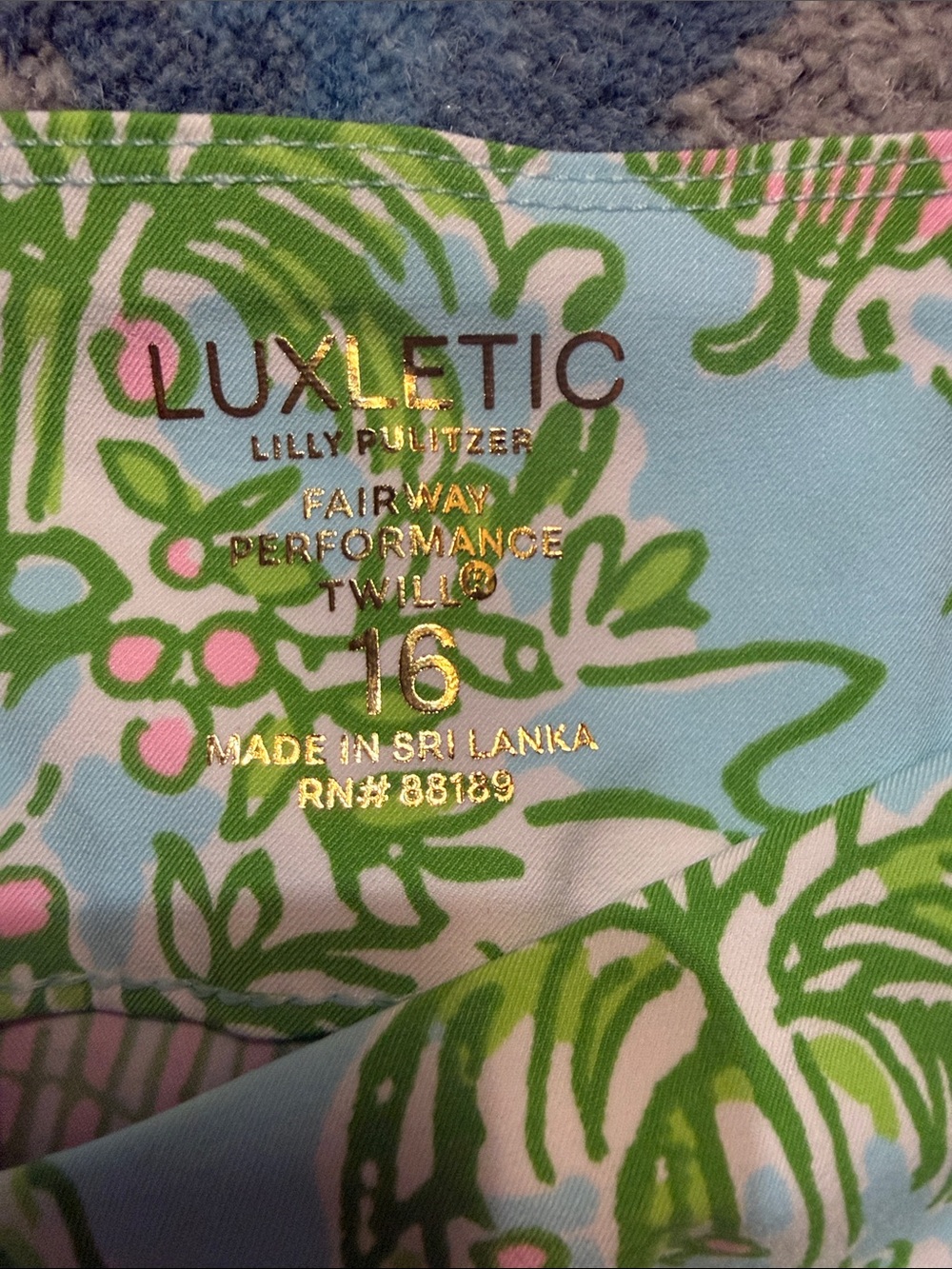 Lilly Pulitzer Fairway performance twill Corso Pant in amazing print! size 16 - Picture 2 of 10